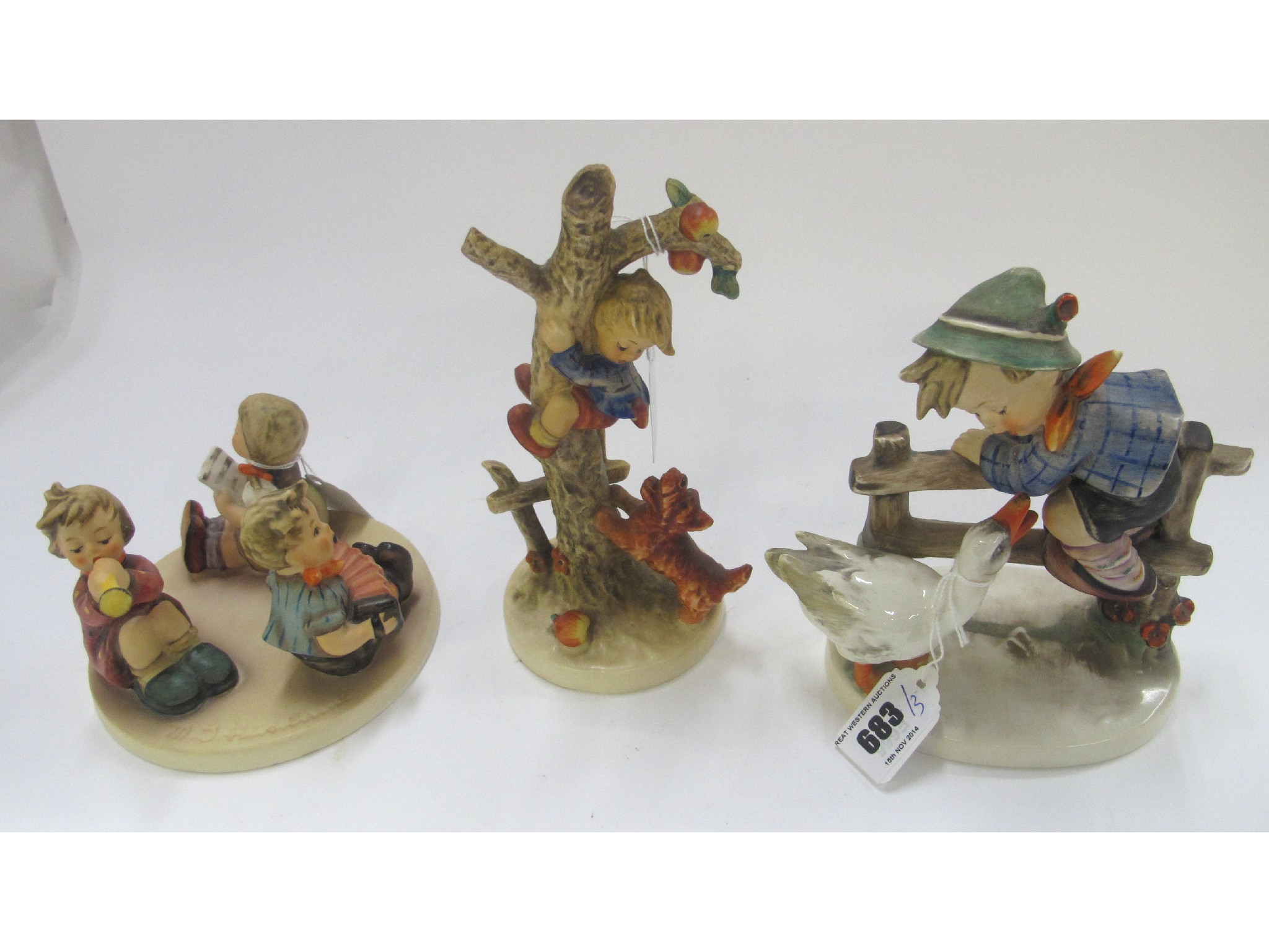 Appraisal: Large Hummel figure Barnyard Hero TMK Little Band on base