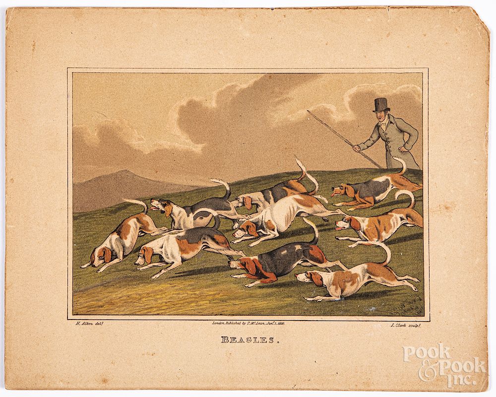 Appraisal: After Henry Alken lithograph titled Beagles Exclusive on Bidsquare After