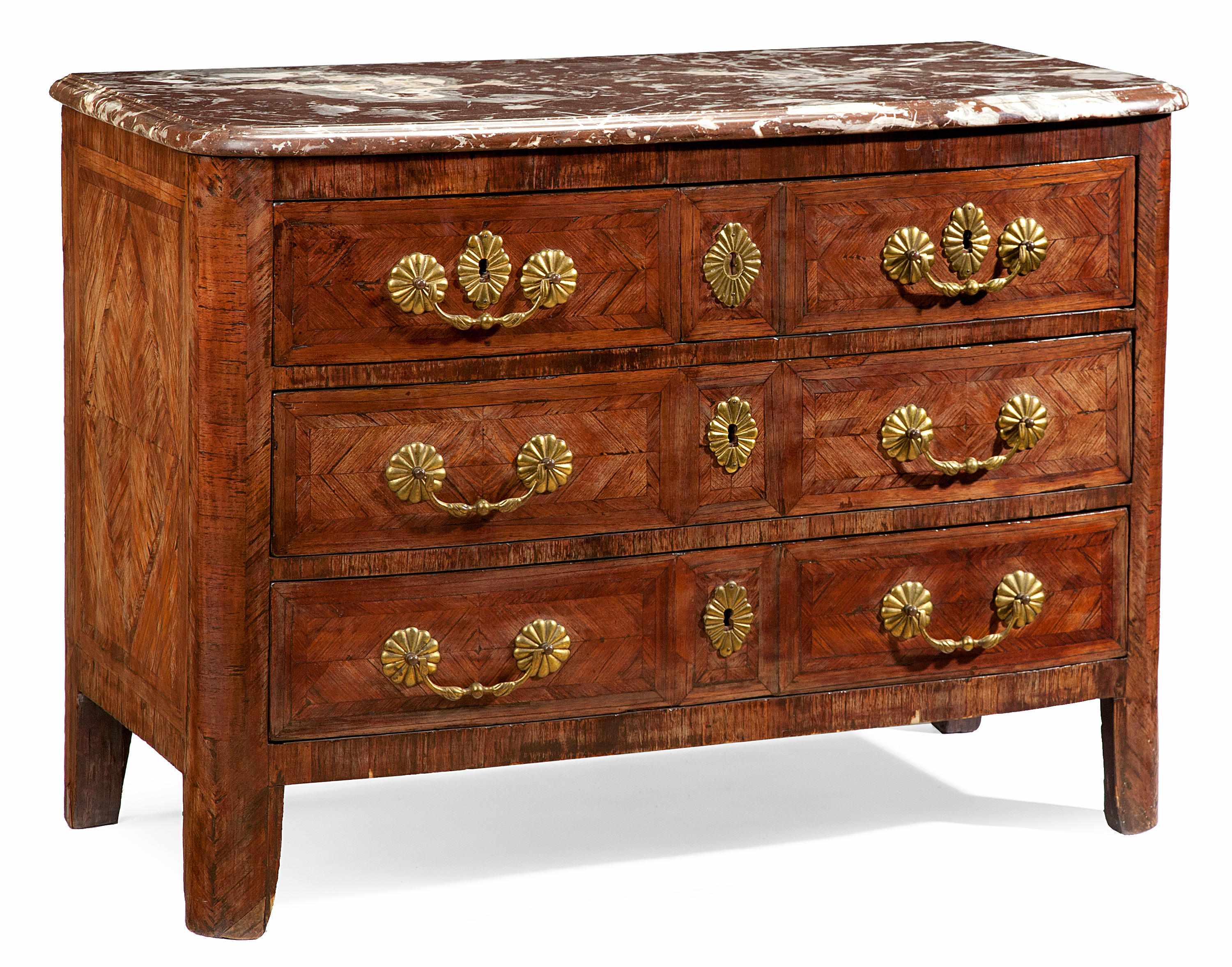 Appraisal: A Rgence inlaid kingwood commode early th century The rectangular