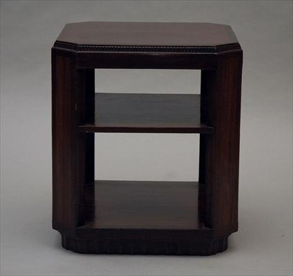 Appraisal: Art Deco Mahogany Tiered Low Table