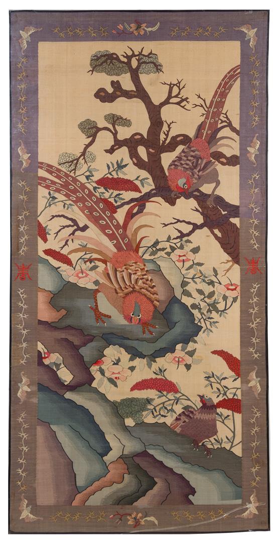 Appraisal: Sale Lot A Chinese Silk Kesi Panel circa th century