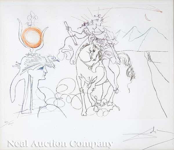 Appraisal: Salvador Dali Spanish - Caesar and Cleopatra drypoint engraving pencil-signed