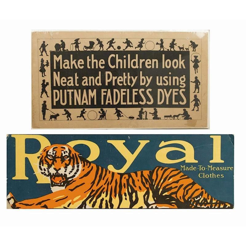 Appraisal: Two Assorted Advertisements - Royal Clothes and Putnam Fadeless Dyes