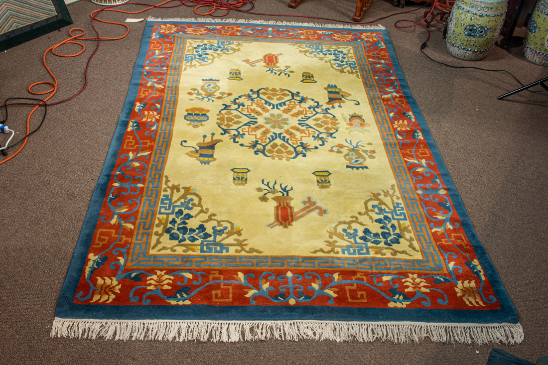 Appraisal: CHINESE ART DECO STYLE CARPET Chinese Art Deco style carpet