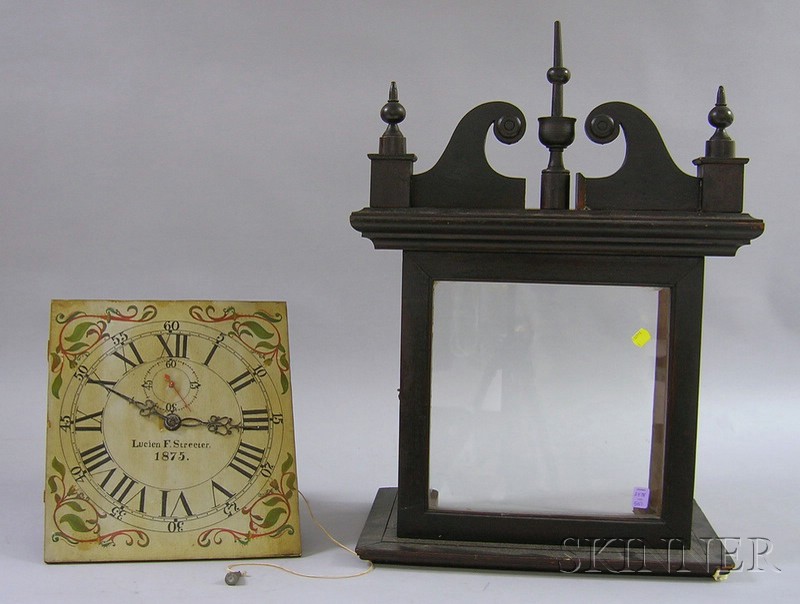 Appraisal: Wooden Timepiece Tall Clock marked on in square dial with