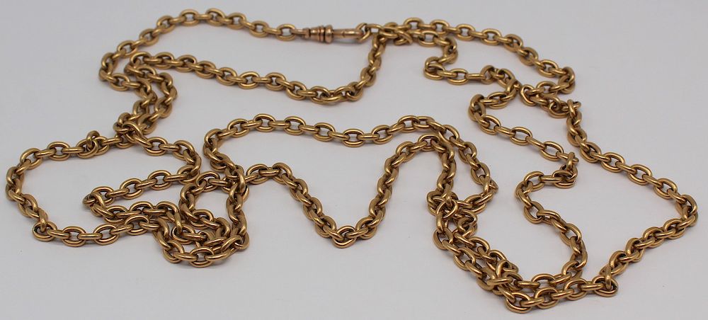 Appraisal: JEWELRY kt Gold Chain Necklace kt yellow gold chain necklace