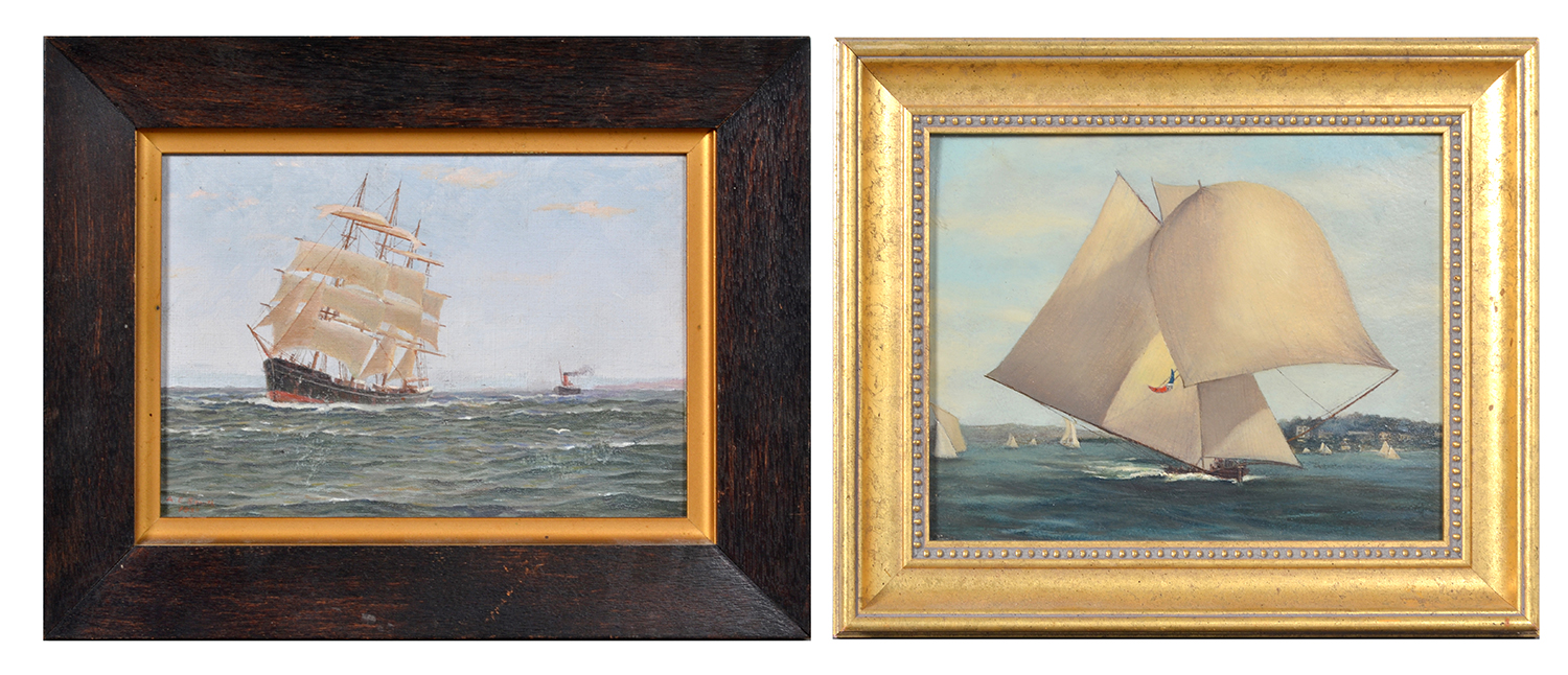 Appraisal: A COLLECTION OF THRE MARITIME SCENES INCLUDING JAMES RANDALPH JACKSON