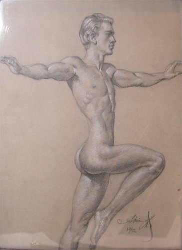 Appraisal: Male Figure Study for Avinoff's Atlantis Artist Avinoff Andrey Russian