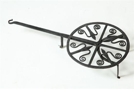 Appraisal: WROUGHT IRON BROILER American th century Revolving broiler with scrolled