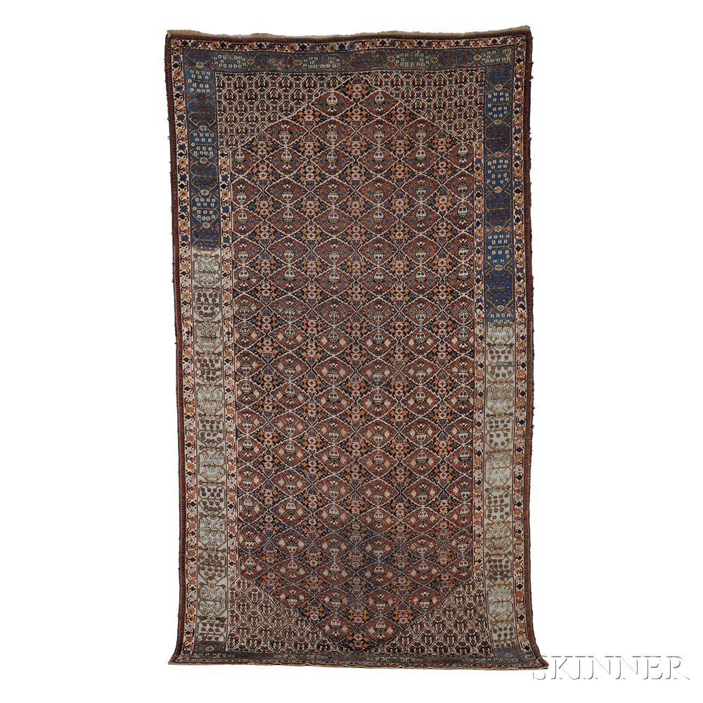 Appraisal: Afshar Carpet South Persia mid- th century the overall lattice