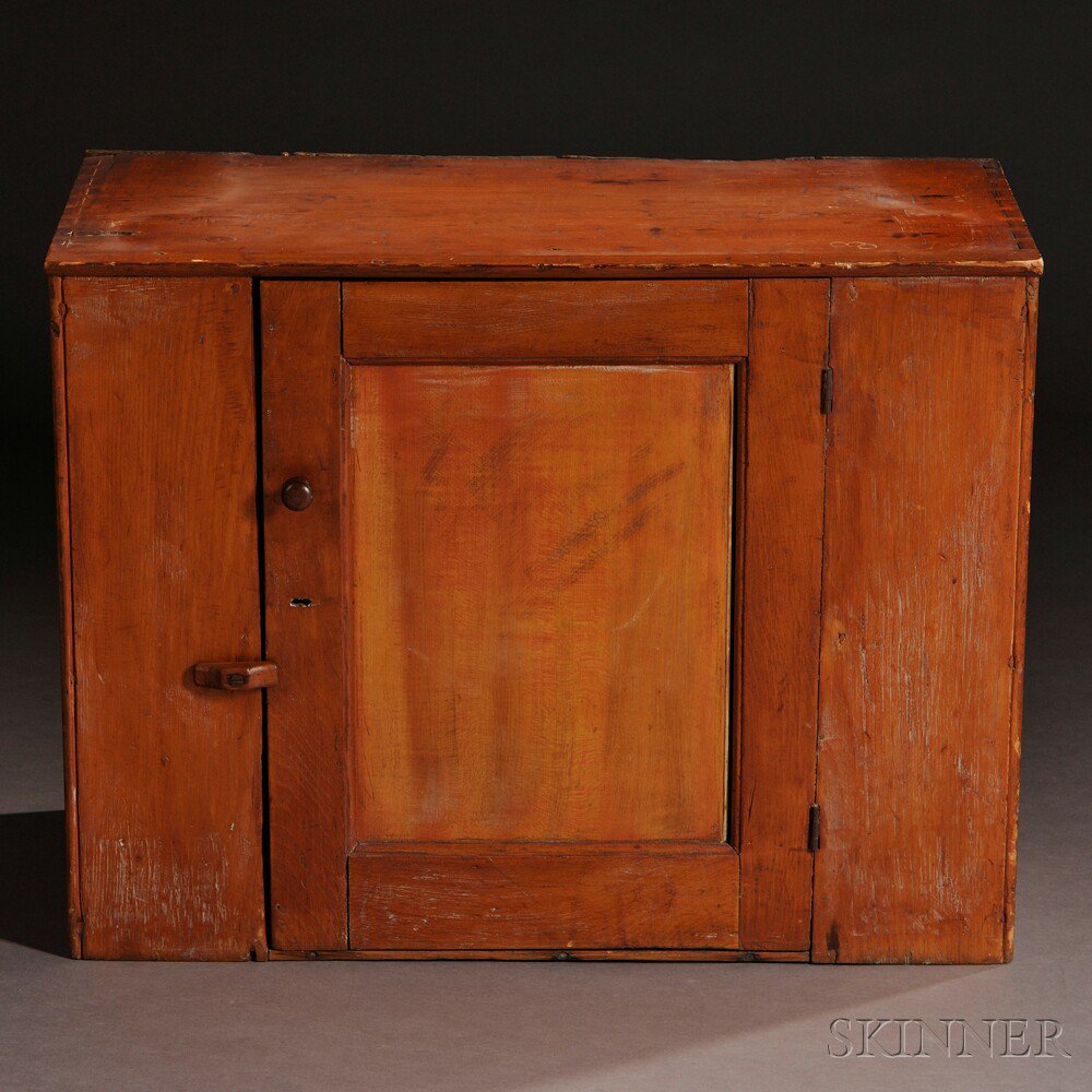 Appraisal: Shaker Pine Cupboard New Lebanon New York early th century