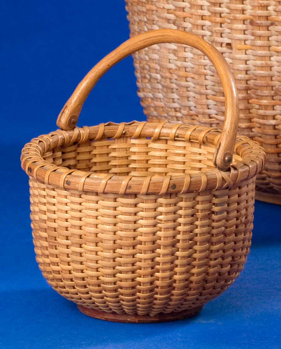 Appraisal: SMALL NANTUCKET LIGHTSHIP BASKET BY FREDERICK S CHADWICK B With