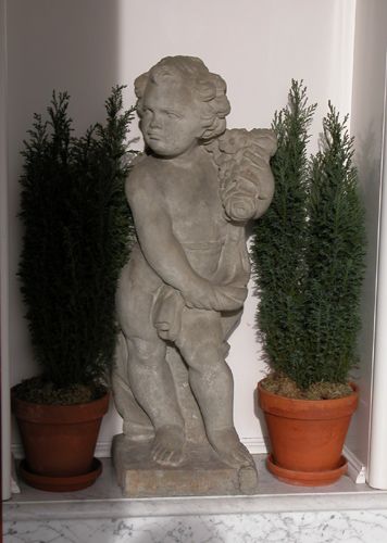 Appraisal: Garden Putti Unknown Unknown x x inches Composition Apparently Unsigned