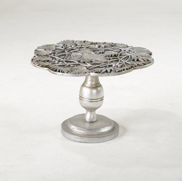 Appraisal: JAMES MONT Occasional table with carved leaves berries and silver