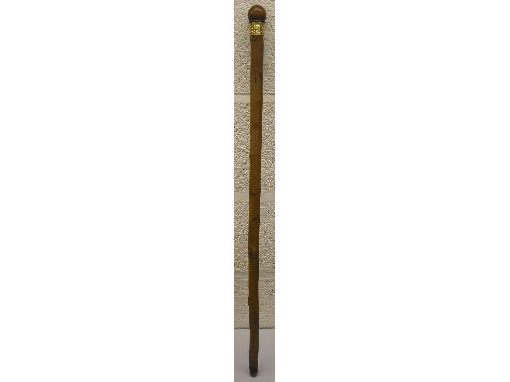 Appraisal: Evening cane with rounded removable knop enclosing a glass syringe