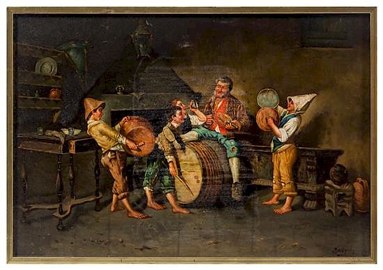 Appraisal: Likely John Henry Dolph American - Revelers in a Kitchen