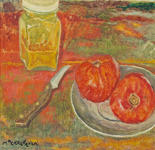 Appraisal: Lilian MacKendrick American - Untitled A still life with tomatoes