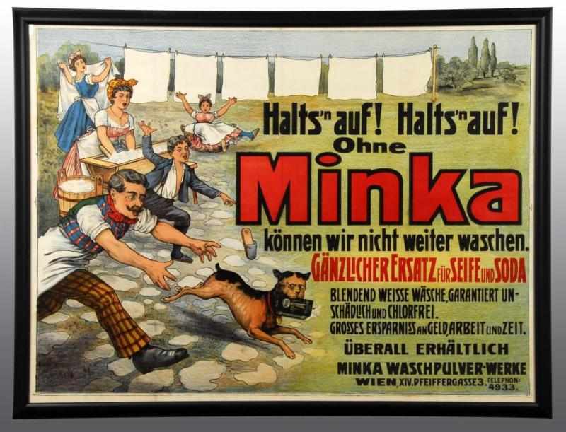 Appraisal: Paper Minka Soap Poster Description German Beautiful colors Condition Near