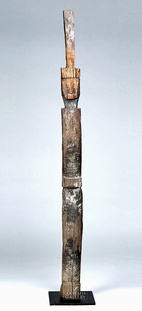 Appraisal: Dayak Ancestral Wood Marker Figure Indonesia Borneo Kalimantan Dayak peoples