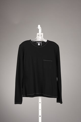 Appraisal: Louis Feraud black merino wool sweater with white stitch trim