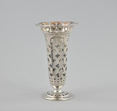 Appraisal: A Tiffany Co Sterling Silver Vase with Glass Liner The