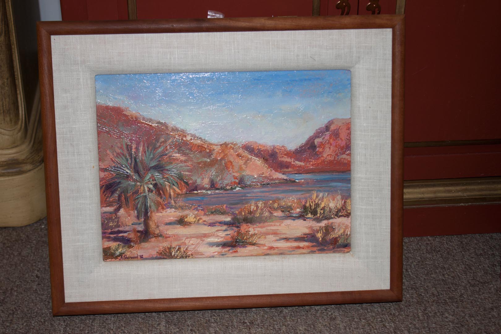 Appraisal: Jo Sherwood Desertscape New Mexico oil on board Dutch American