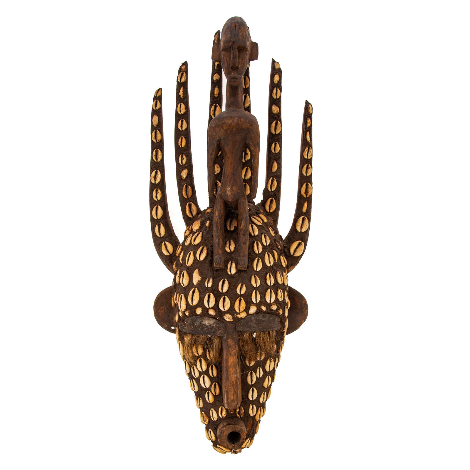 Appraisal: BAMBARA COWRIE SHELL MASK MIXED MEDIA West African th century