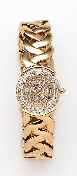 Appraisal: the circular bezel set with round brilliant-cut diamonds dial further