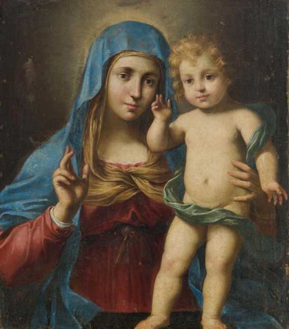 Appraisal: BOLOGNA CIRCA - Madonna and Child Oil on canvas x