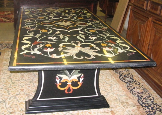 Appraisal: PIETRA DURA DINING TABLE Italian th century having a rectangular