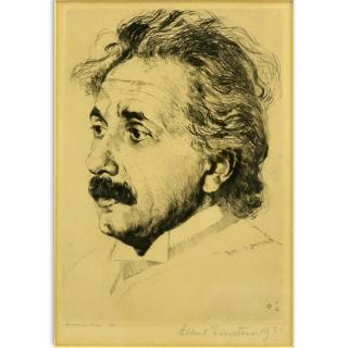 Appraisal: Hermann Struck German - Drypoint etching Portrait Of Einstein Signed