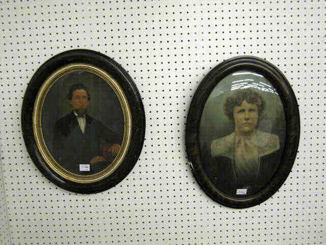 Appraisal: Pair of Victorian Portraits pastel of man and woman one