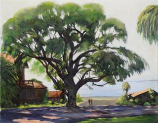 Appraisal: BARTELS William Oil on Board Mighty Oak Cedar Key Florida