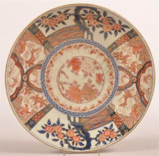 Appraisal: th Century Imari Oriental Porcelain Charger diam