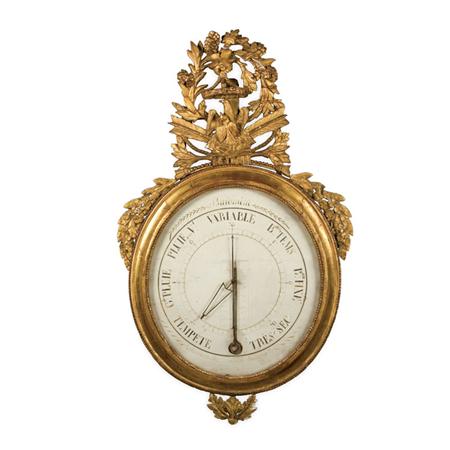 Appraisal: Louis XVI Gilt-Wood Barometer Estimate -