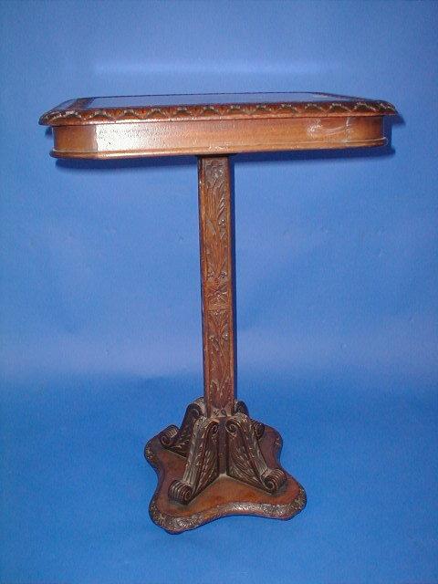 Appraisal: A thC Anglo Indian carved teak pedestal table with rounded