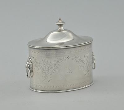 Appraisal: A Very Fine Silver Plated Caddy with Lid ca Second