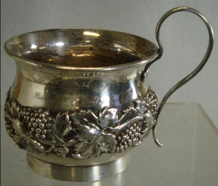 Appraisal: Silver baptismal cup Samuel Kirk Baltimore - mark with applied