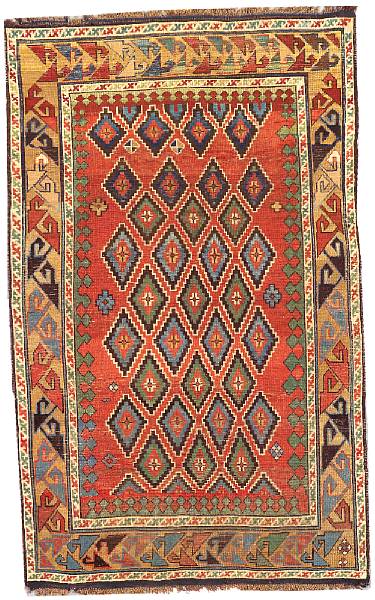 Appraisal: A Shirvan rug Caucasus late th century size approximately ft