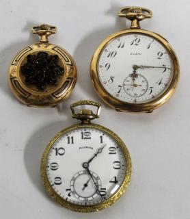 Appraisal: Antique American Gold Comprising Elgin Waltham and Illinois the Waltham