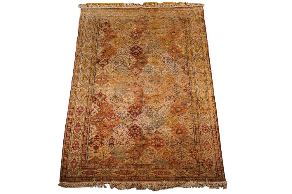 Appraisal: FLORAL PERSIAN CARPETon a beige ground ' x ' Condition