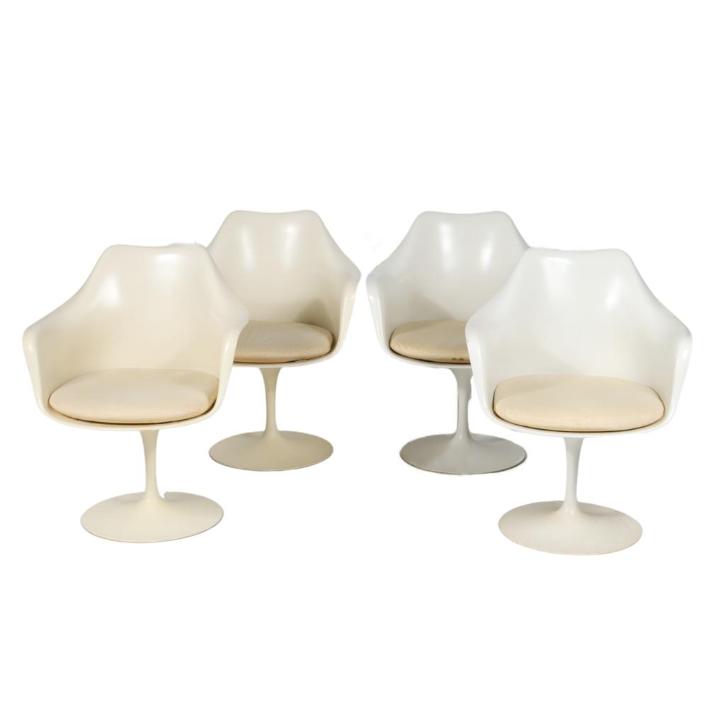 Appraisal: EERO SAARINEN KNOLL SET OF FOUR TULIP BASE SHELL ARM