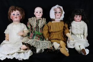 Appraisal: German antique J D Kestner bisque head dolls lot of