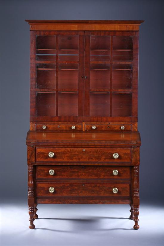 Appraisal: AMERICAN FEDERAL MAHOGANY SECRETARY BOOKCASE late th- early th century