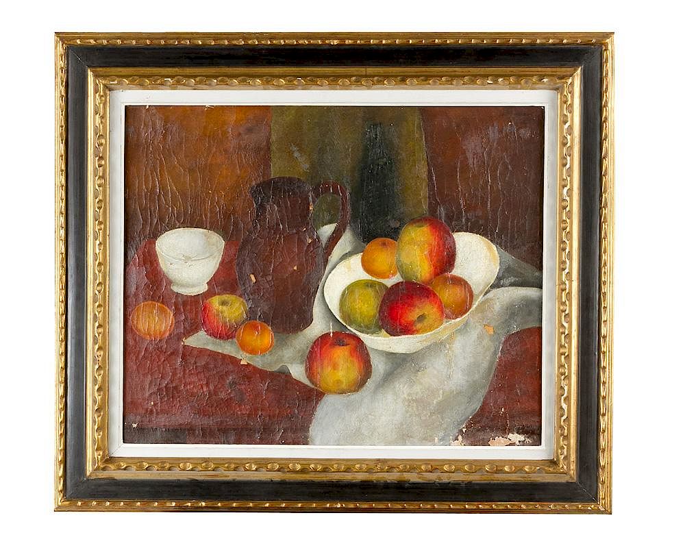 Appraisal: Artist th Century Artist th Century Stillife with fruits oil