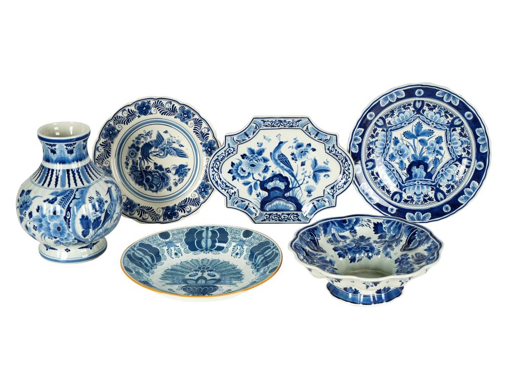 Appraisal: SMALL LOT OF DELFT POTTERYvarious makers comprising a de Porceleyne