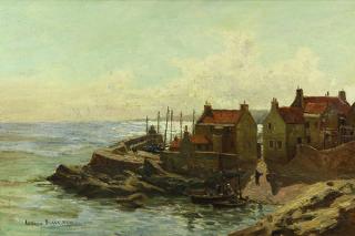 Appraisal: Painting Andrew Black Andrew Black Scottish - Coastal Fishing Village