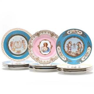 Appraisal: Set of TwelveChateau Des Tuileries Sevres Style Cabinet Plates fourth