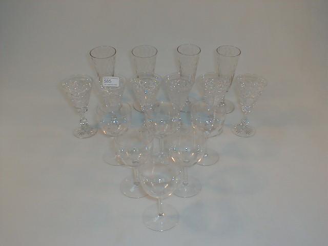 Appraisal: A selection of cut and other crystal drinking glasses