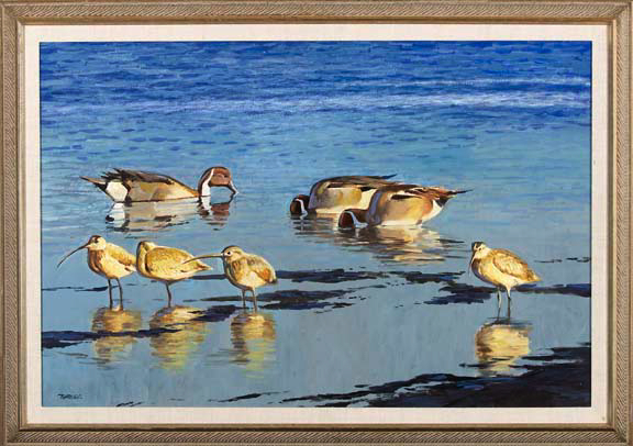 Appraisal: Al Barnes American Texas b Waterfowl oil on masonite x